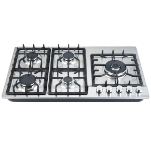 5 Burner Gas Stove Tops Stainless Steel LPG & Natural Gas Stoves Kitchenware Wholesale
