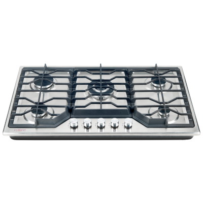 5 Burner Gas Stove Top Stainless Steel LPG & Natural Gas Stoves Kitchenware Wholesale
