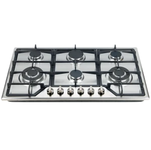6 Burner Gas Stove Top Stainless Steel Built in LPG & Natural Gas Stoves Supplier | Customizable