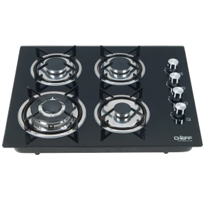 Gas Stove For Sale 4 Burners Built in Glass Cast Iron Pan Support Wholesale & Customized