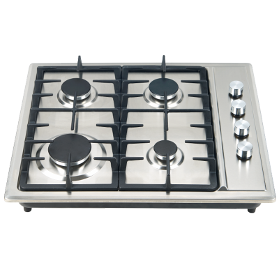 4 Burner Gas Stove Top Stainless Steel LPG & Natural Gas Stoves Kitchenware Wholesale