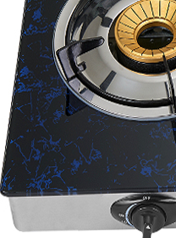 2 Burner Tempered Glass Tabletop Gas Stove with Cast Iron Burner LPG/NG for Hotel Restaurant | CHEFF