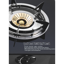 2 Burner Tempered Glass Tabletop Gas Cooktop LPG/NG with Cast Iron Burner for Hotel, Company | CHEFF