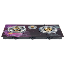 Wholesale 3D printing glass top gas cooker stoves OEM&ODM 3 burner gas cooktop supplier