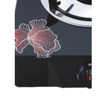 2 Burner Tempered Glass Tabletop Gas Stove with Cast Iron Pan Support LPG/NG for Family | CHEFF