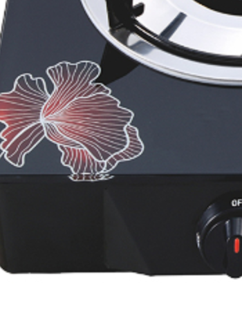 2 Burner Tabletop Tempered Glass Gas Stove with Enamel Pan Support for Household | CHEFF