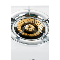 2 Burner Powder Coated Tabletop Gas Stove LPG/NG with Cast Iron Burner for Household Use | CHEFF