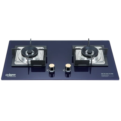 Gas Top Stove 2 Burner Built in Black Tempered Glass Wholesale & Customized