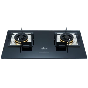 2 Burner gas top stove Built in Black Glass LPG & Natural  Gas Hob Wholesale & Customized