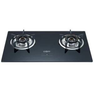 2 Burner Gas Stove Built in Black Glass Gas Hob LPG & Natural Wholesale & Customized