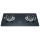 2 Burner Black Glass Built-in Gas Hob LPG/NG Cooktop with Cast Iron Pan Support for Hotel | CHEFF