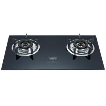 2 Burner Gas Stove Built in Black Glass Gas Hob LPG & Natural Wholesale & Customized