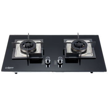Gas Stove For Sale 2 Burners Built in Glass Cast Iron Pan Support Safety Device