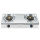 2 Burner Stainless Steel Gas Hob with Brass Burner Cap Built-in LPG/NG Cooktop for Household | CHEFF