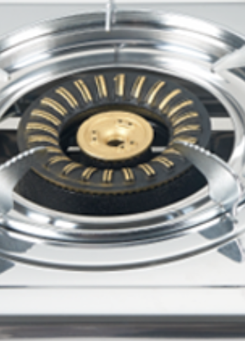 2 Burner Stainless Steel Gas Hob with Brass Burner Cap Built-in LPG/NG Cooktop for Household | CHEFF
