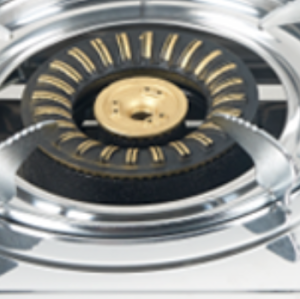 2 Burner Stainless Steel Gas Hob with Brass Burner Cap Built-in LPG/NG Cooktop for Household | CHEFF