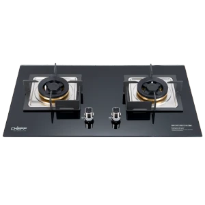 Gas Stove 2 Burner Built in Black Glass Gas Hob LPG & Natural Wholesale & Customized