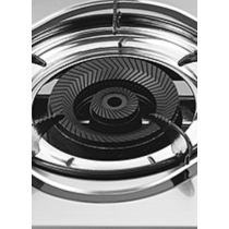 2 Burner Stainless Steel Countertop Gas Stove LPG/NG with Enamel Pan Support for Household | CHEFF