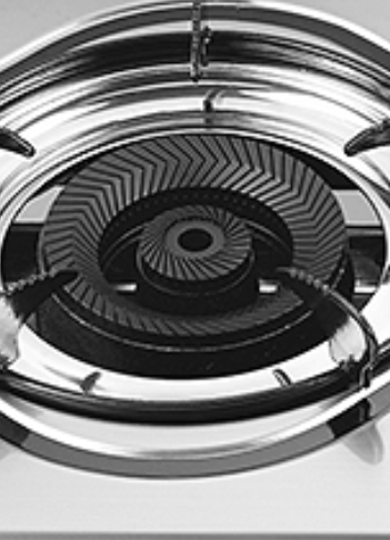 2 Burner Stainless Steel Countertop Gas Stove LPG/NG with Enamel Pan Support for Household | CHEFF