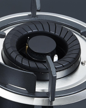 2 Burner Black 7MM Glass Built-in Gas Cooker LPG/NG with Metal Knob Control for Home Use | CHEFF