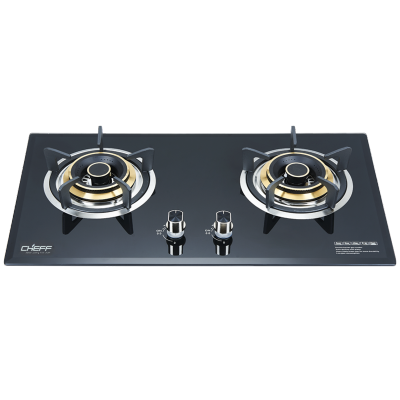 Gas Stove 2 BurnerBuilt in Black Glass Gas Hob LPG & Natural ODM & OEM