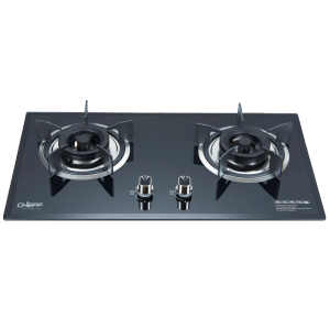 2 Burner Gas Stove Built in Black Glass LPG & Natural  Gas Hob ODM & OEM