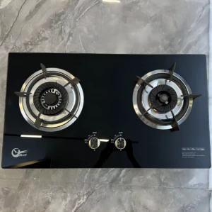 2 Burner Gas Hob Built in Black Glass Gas Stove LPG & Natural ODM & OEM