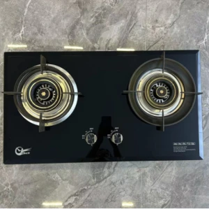 Gas Stove 2 Burner Built in Black Glass Gas Hob LPG & Natural ODM & OEM