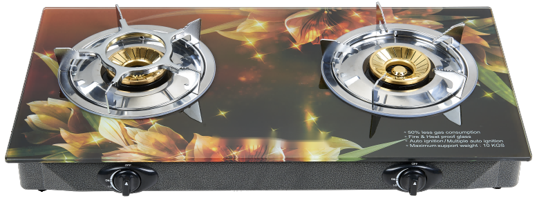 OEM & ODM gas cooktops supplier customized gas cooker 2 burner tempered glass cooking stove