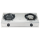 2 Burner Stainless Steel Tabletop Gas Stove LPG/NG with Enamel Pan Support for Household | CHEFF