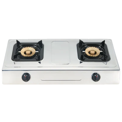 Manufacturer 2 Burners Table Top Gas Stove Stainless Steel Gas Burners Indoor Table Gas Cooker