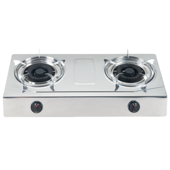 Customized stainless steel gas cooking stove double burner table top gas cooker for sale