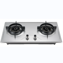 2 Burner Gas Stove Top Stainless Steel LPG & Natural Gas Stoves Kitchenware Wholesale