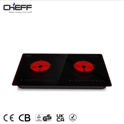 Kitchen Built in Electric Ceramic Cooktop Double Burner Infrared Cooker Factory