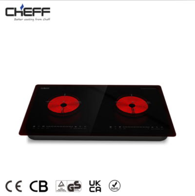 Kitchen Built in Electric Ceramic Cooktop Double Burner Infrared Cooker Factory