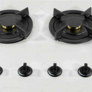 4 Burner Sintered Stone Panel Built-in Gas Hob LPG/NG Cooker with Cast Iron P an Support for Home Cooking | CHEFF