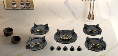 OEM ODM Manufacturer Sintered Stone Countertops 5 Burner Modular Gas Cooktop