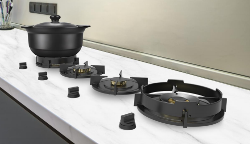 integrated gas cooktop