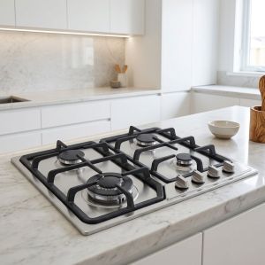 4 Burner Stainless Steel Built-in Gas Stove LPG/NG Kitchen Cooktop for Household Cooking | CHEFF