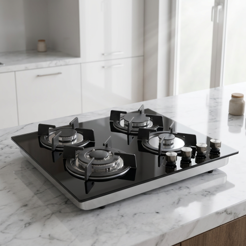 4 Burner Tempered Glass Gas Hob Built-in LPG/NG Cooktop with OEM ODM Supply for Home Kitchen | CHEFF