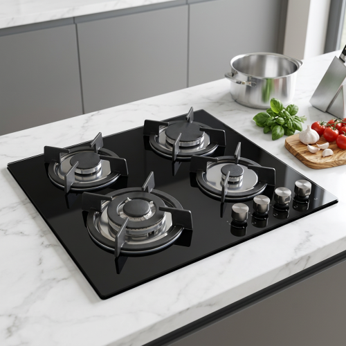 4 Burner Tempered Glass Gas Hob Built-in LPG/NG Cooktop with OEM ODM Supply for Home Kitchen | CHEFF
