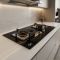 2 Burner Tempered Glass Built-in Gas Hob LPG/NG with Enamel Pan Support for Home Kitchen | CHEFF