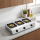 3 Burner Stainless Steel Tabletop Gas Stove LPG/NG Gas Hob with Enamel Pan Support for Hotel | CHEFF