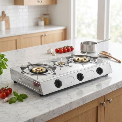 2 Burner Stainless Steel Tabletop Gas Stove LPG/NG with CKD Export Support for Home Use | CHEFF