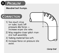 Mandrel ball humps adjust