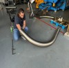 Wayland, un cliente de EE. UU., viene a inspeccionar las máquinas dobladoras de tubos SB-168CNC antes del envío