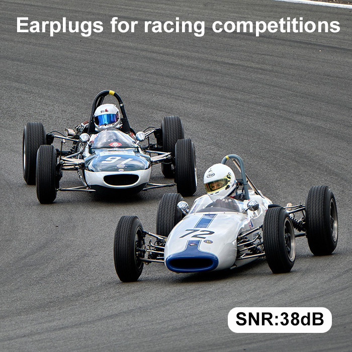 long bullet shape foam earplugs for racing