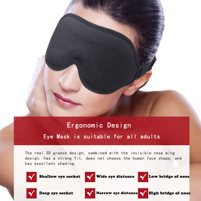 Wholesale 3D Lycra Eye mask EM005 For Sleeping Supplier|Shading Light Eye masks Manufacturer