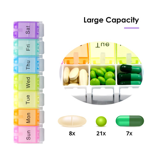 Wholesale Weekly Medicine Box EW105 For Take Pills|Portable Medicine Box Manufacturer