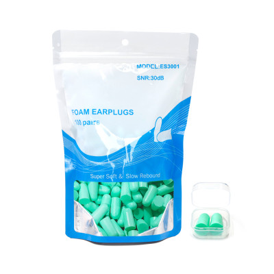 Wholesale Foam Ear Plugs ES3001 For Sleeping|Long Bullet Shape Foam Earplugs Manufacturer